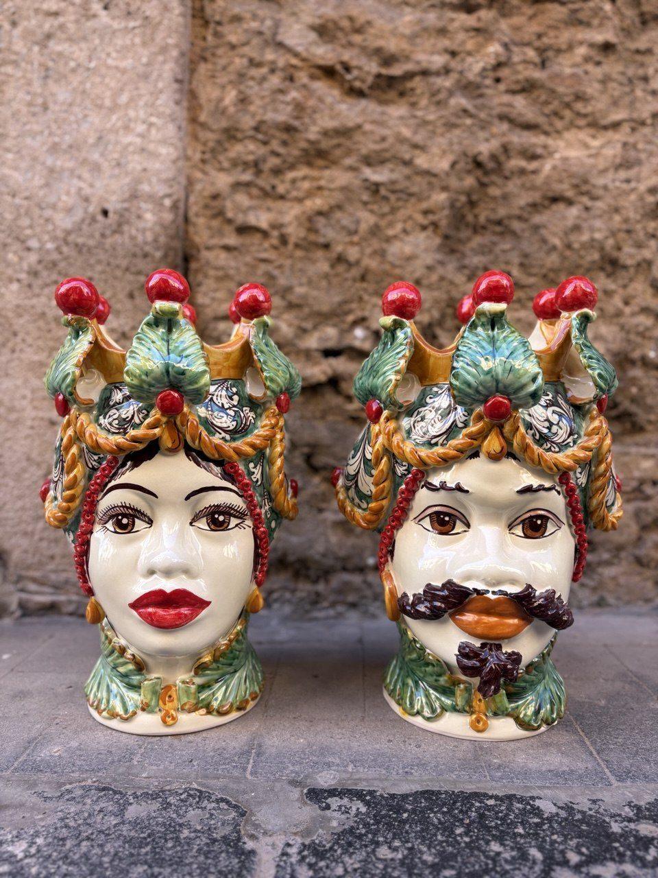 Teste di Moro di Caltagirone in coppia
